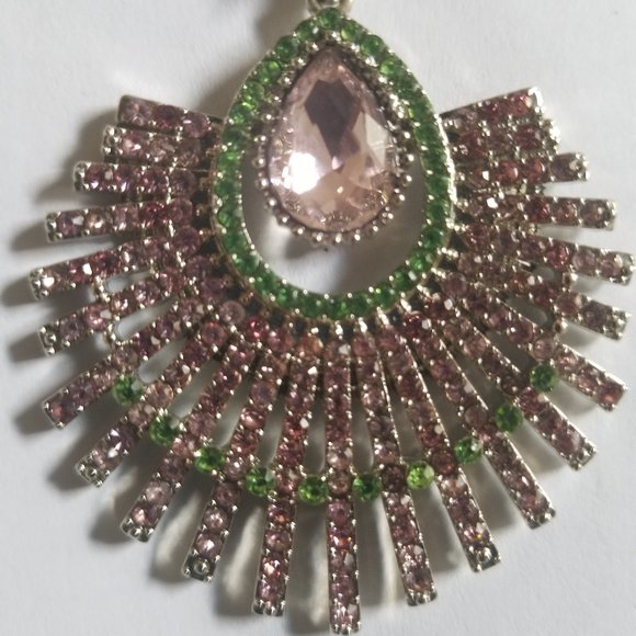 Large Cluster Teardrop Crystal Earrings for Women - Picture 4 of 4